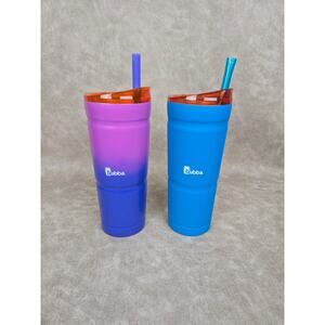 2 Bubba Envy Stainless Steel Tumblers with Lids and Straws Each are 24oz